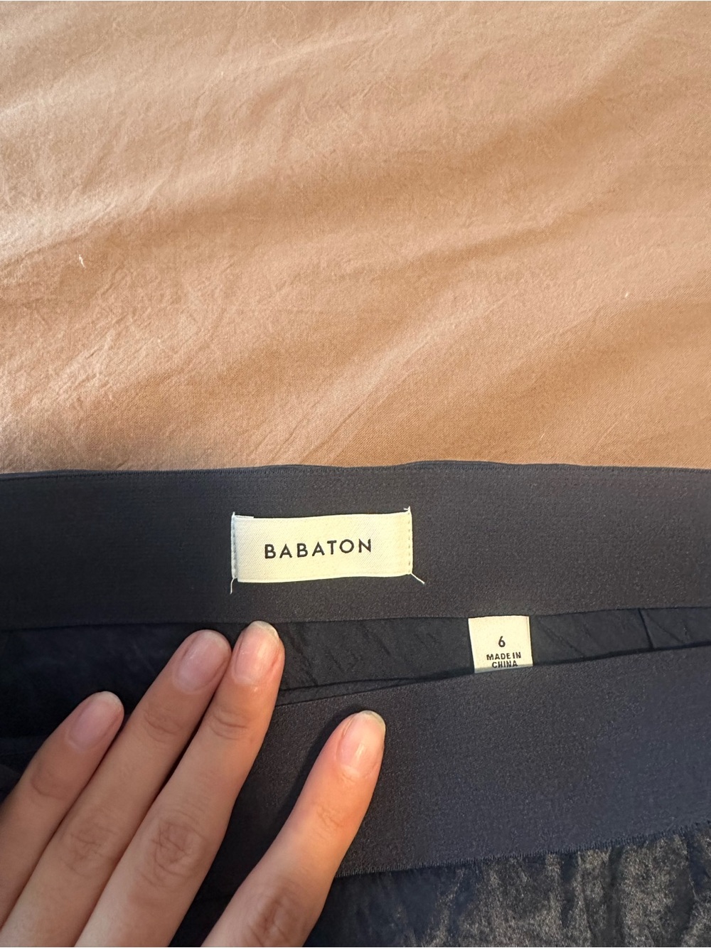Aritzia Babaton Satin Slip Midi Skirt in Deep Navy - Picture 4 of 4